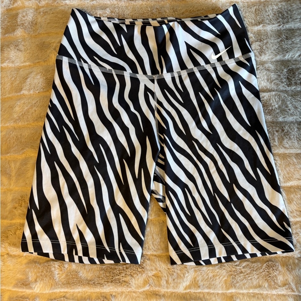 Nike Zebra Print Biker Shorts